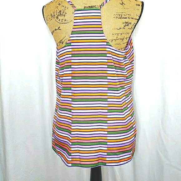 J Crew Striped Racerback Cami (Sz 14) - Picture 4 of 9